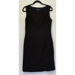 Tahari Arthur S Levine Women’s Size 6 Little Black Dress Sleeveless Sheath Lined